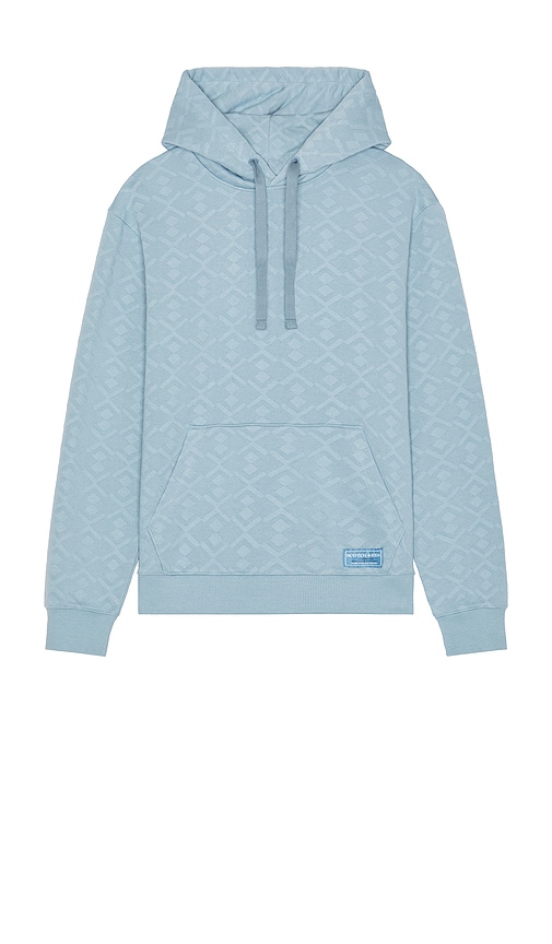 Scotch & Soda Jacquard Terry Hoodie in Baby Blue. - XL/1X also in L