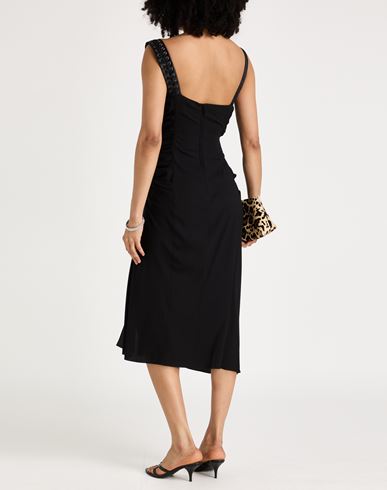 Woman Midi dress Black Size 8 Viscose, Silk, Elastane