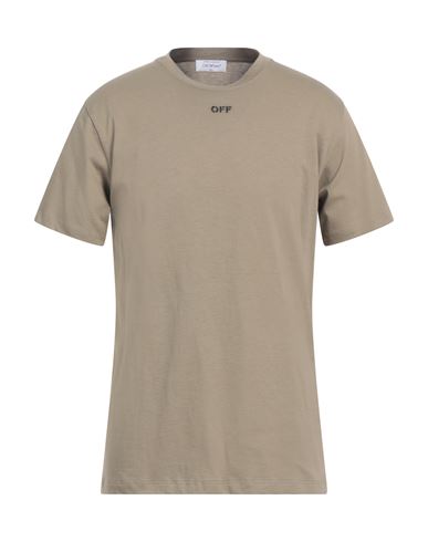 Off-white Man T-shirt Khaki