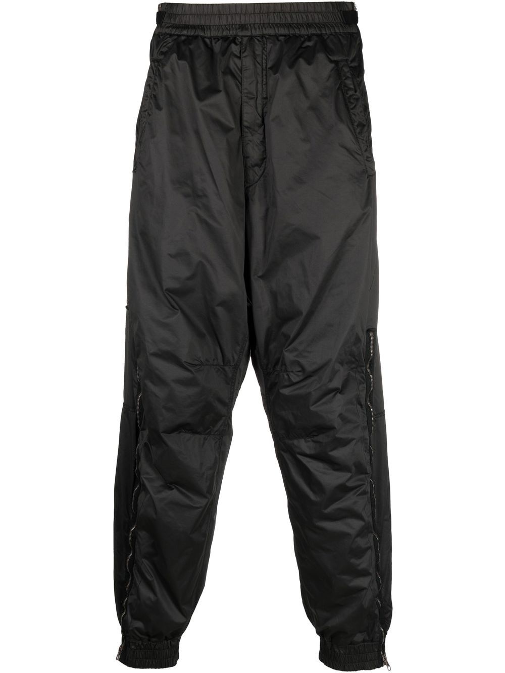 Zipped lightweight cargo trousers - Black
