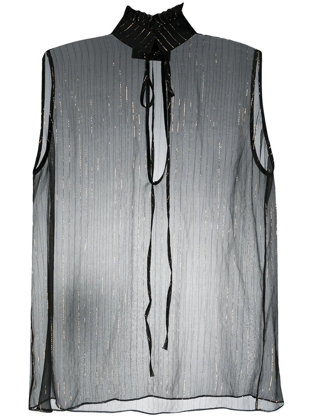Metallic stripe blouse - Black