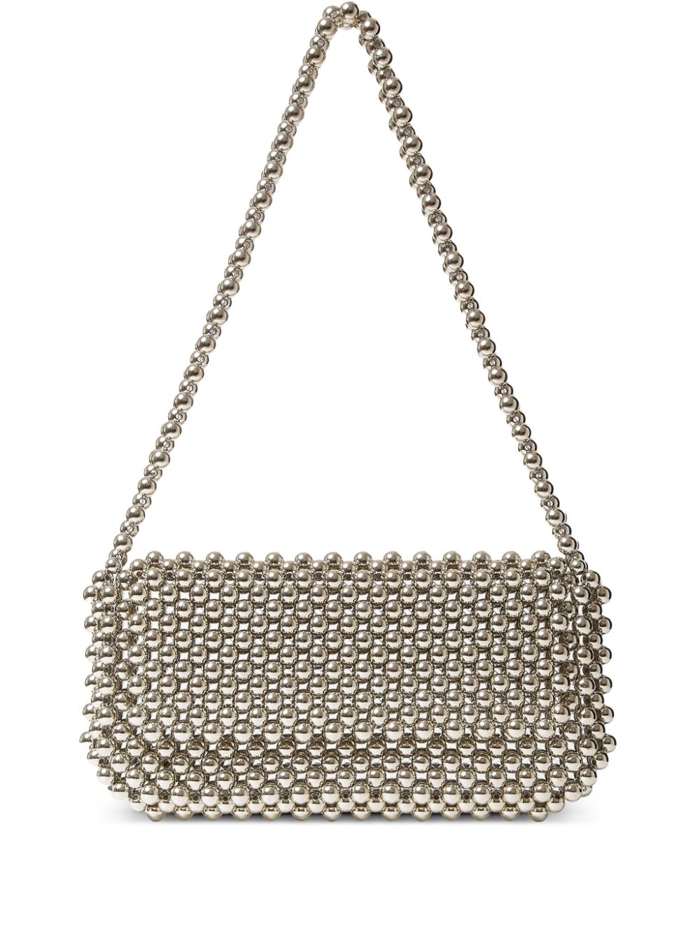 Clover beaded shoulder bag - Silver