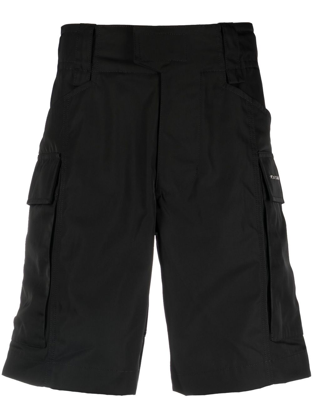 High-waisted cargo shorts - Black