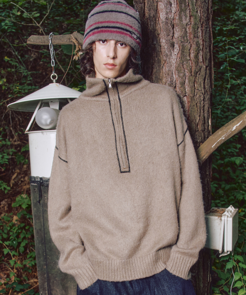 XTK176 Panel Half Zip Knit