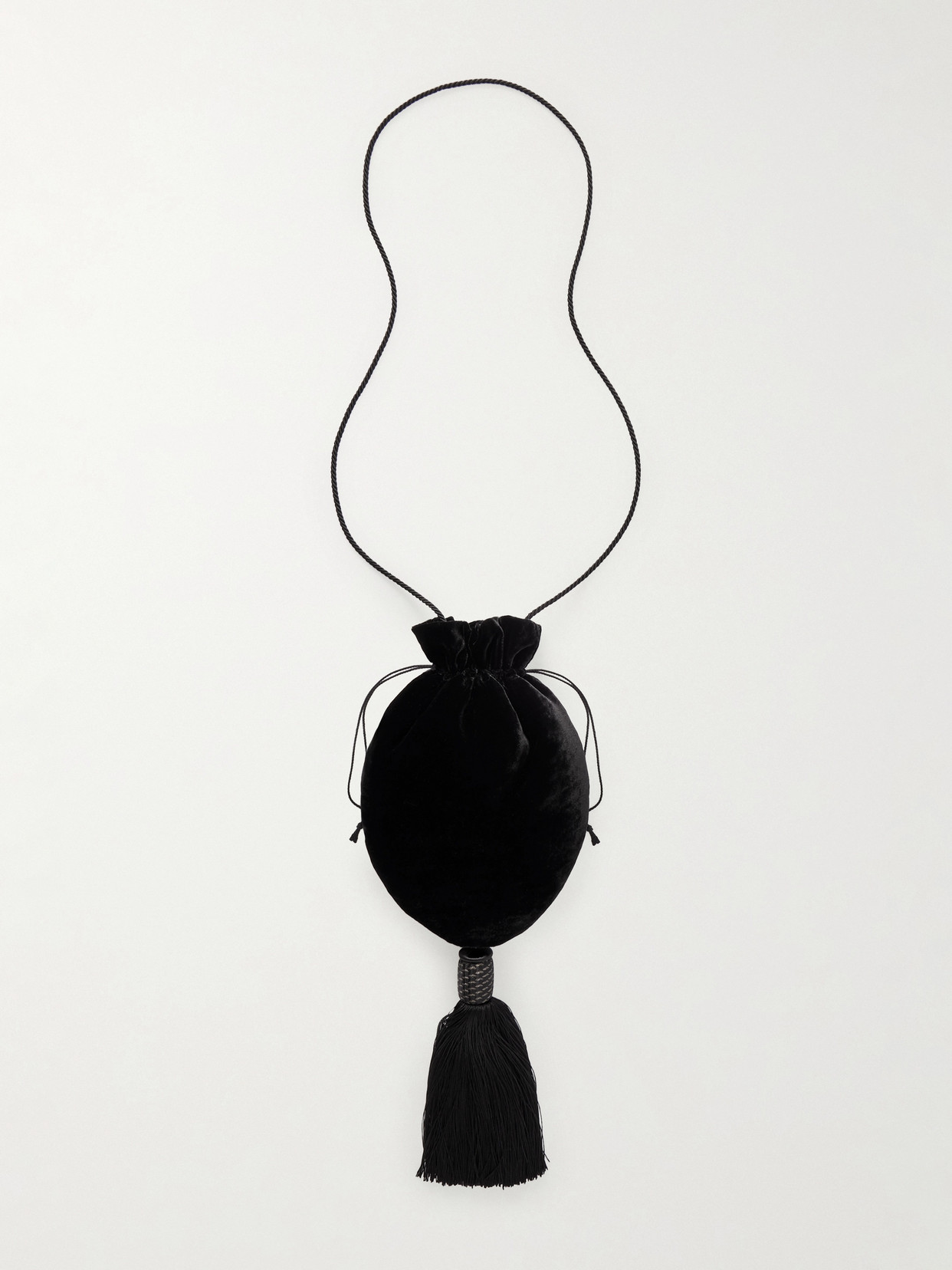 Lee Tasseled Velvet Shoulder Bag