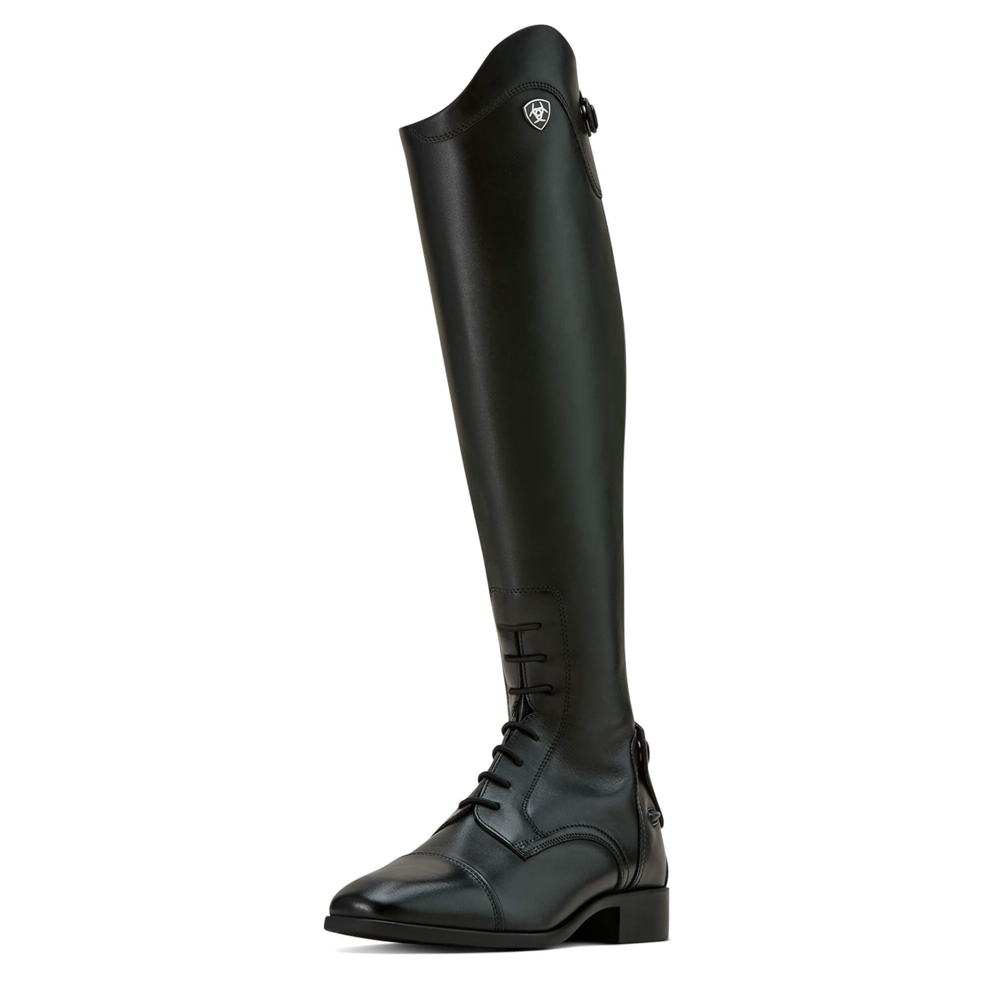 Women's Palisade Field Tall Riding Boots in Black, B Medium Width, Short Height, Slim Calf