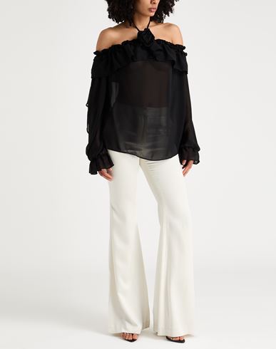 Woman Top Black Size 6 Viscose, Nylon, Polyester