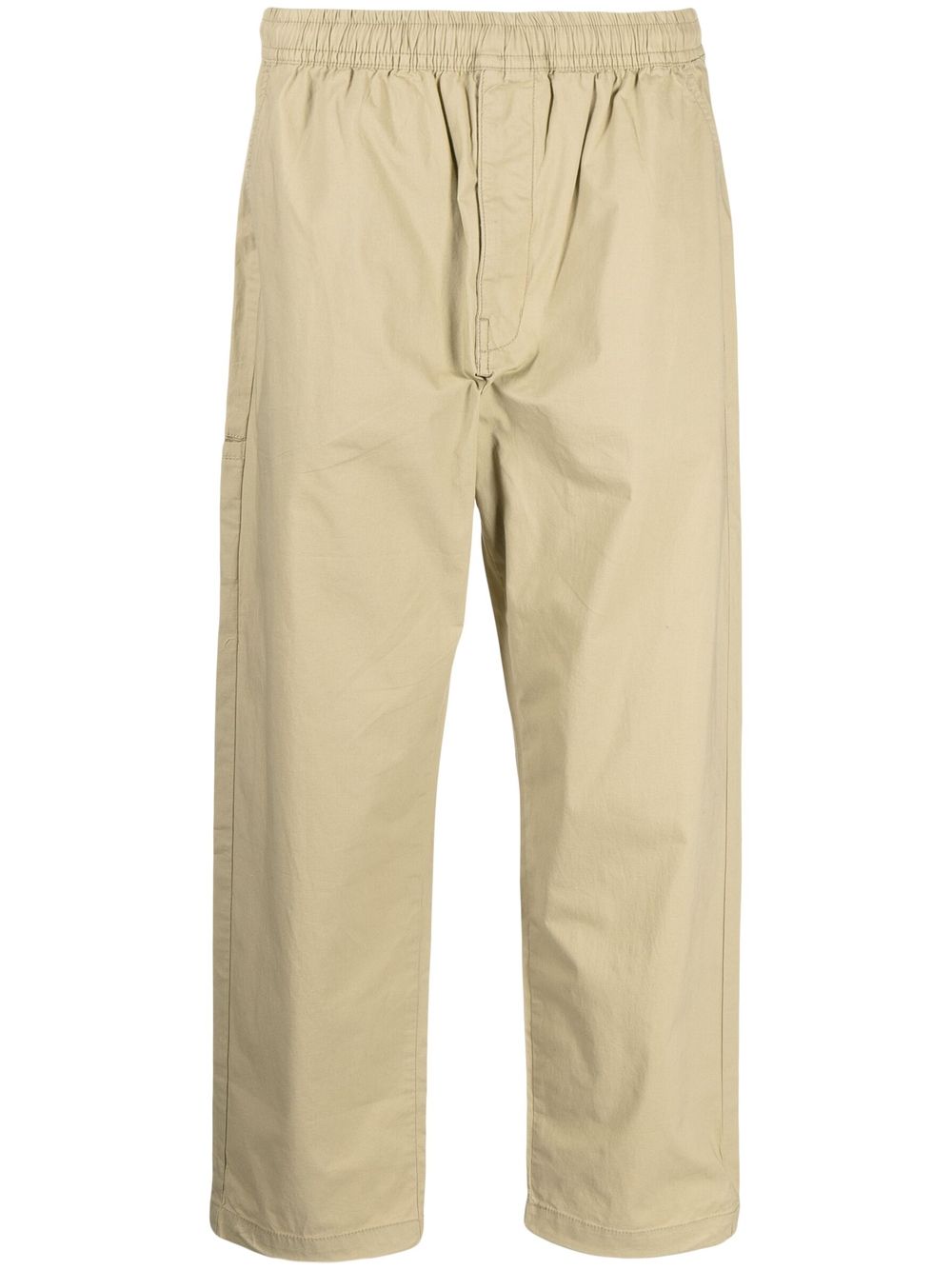 Logo-patch elasticated trousers - Black