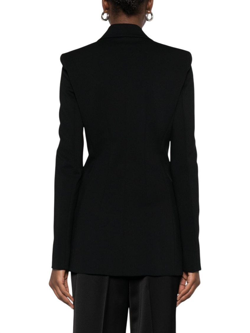 Sportmax - nylon double breasted jacket button detai