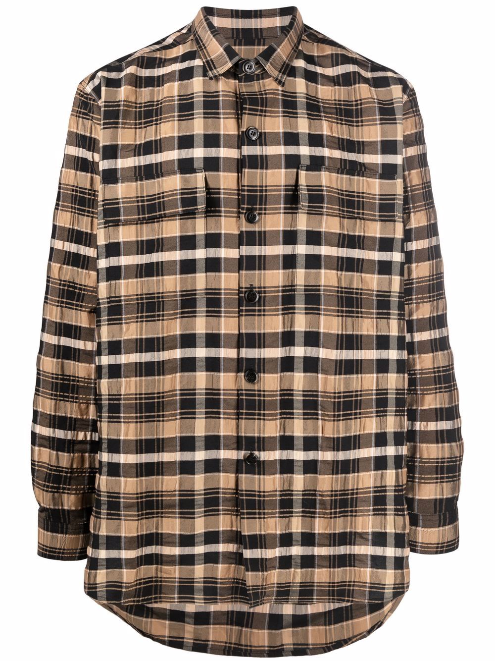 Organic-cotton checked shirt