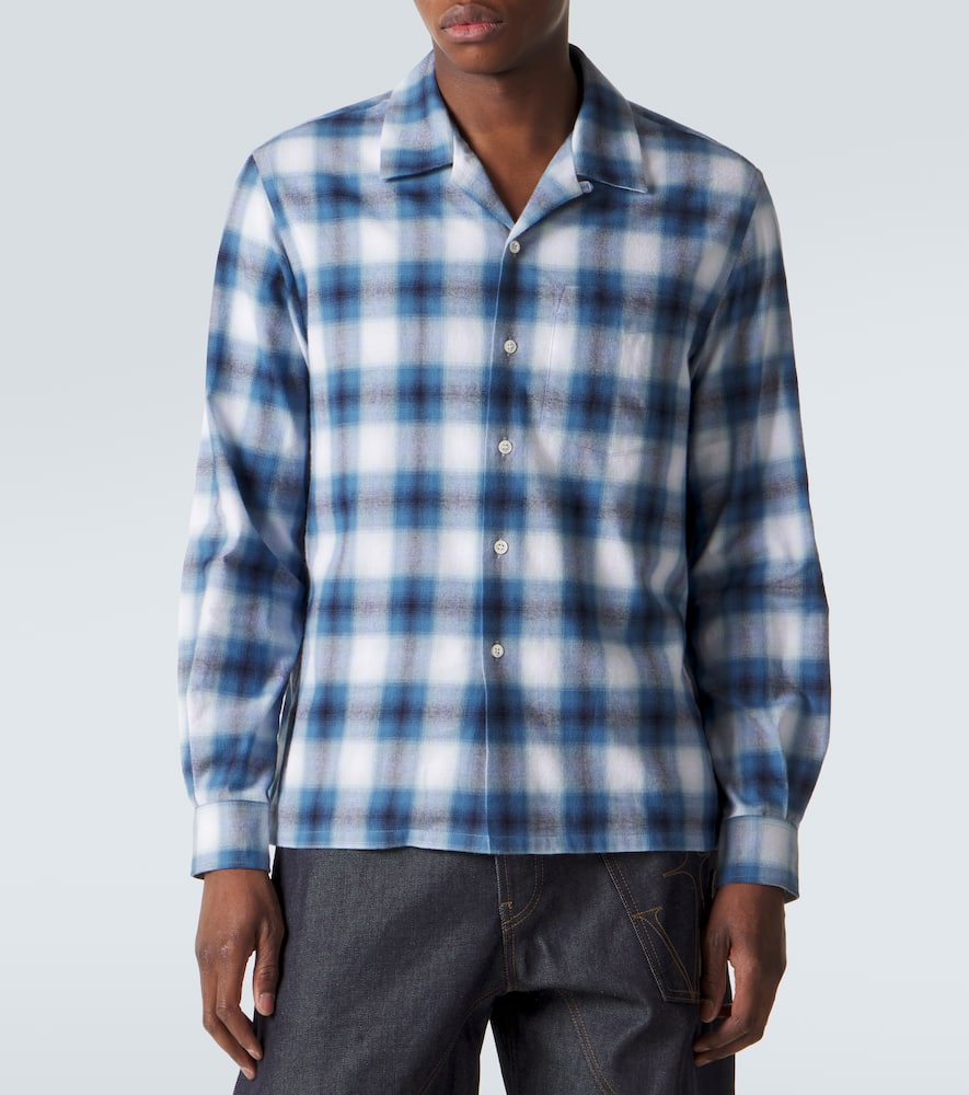 Checked cotton flannel shirt