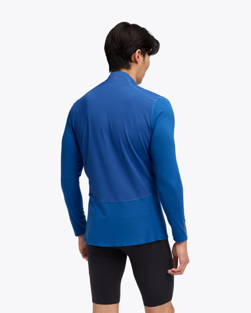 HOKA Men's SkyBreeze Long Sleeve Zip Shoes in Ultramarine