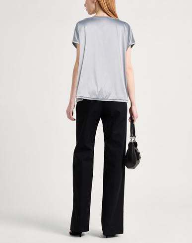 Woman Top Grey Size 12 Polyester, Elastane