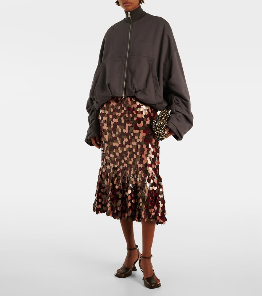 Sequined midi skirt