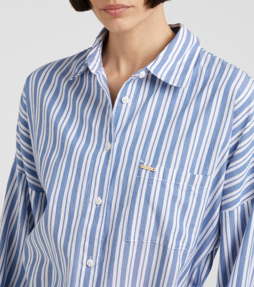 Sara striped cotton shirt dress