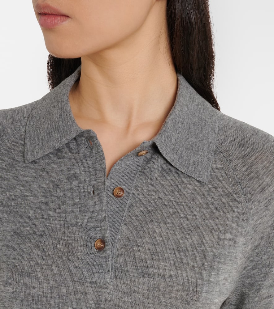 Wool polo shirt