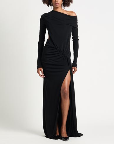 Woman Maxi dress Black Size 10 Viscose
