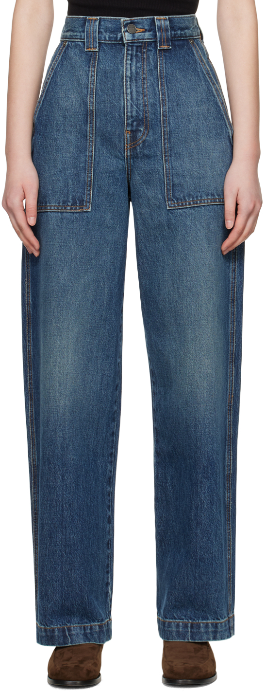 KHAITE Blue 'The Hewitt' Jeans