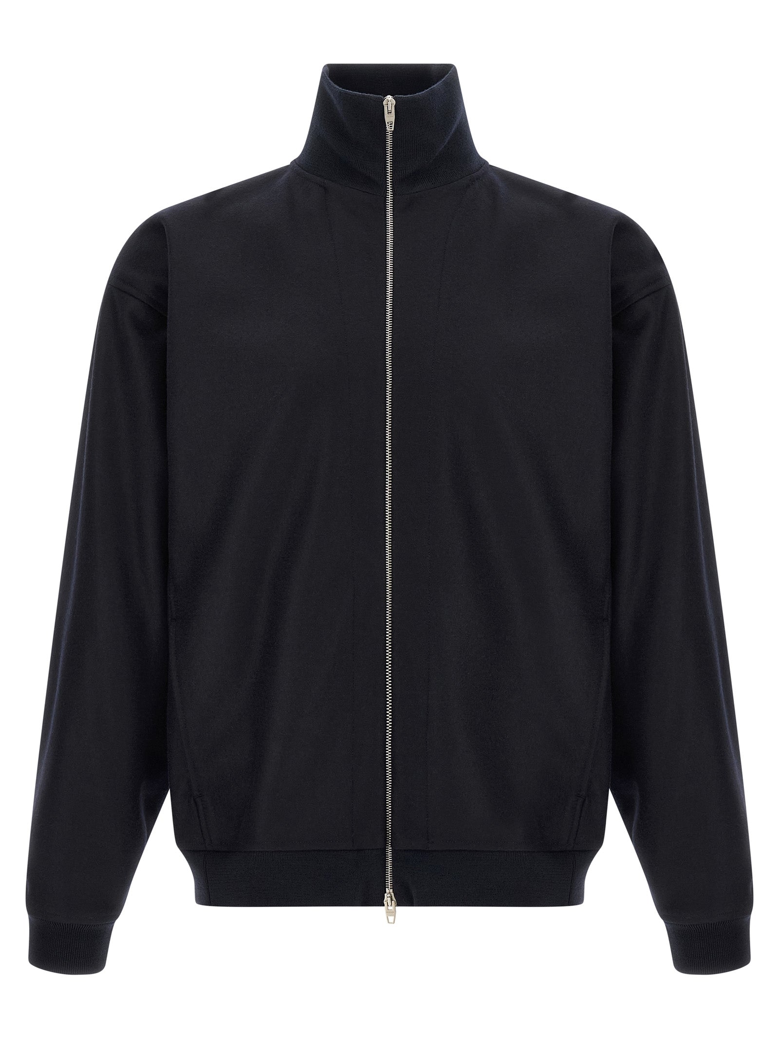 Wool Full-Zip Jacket — Blue