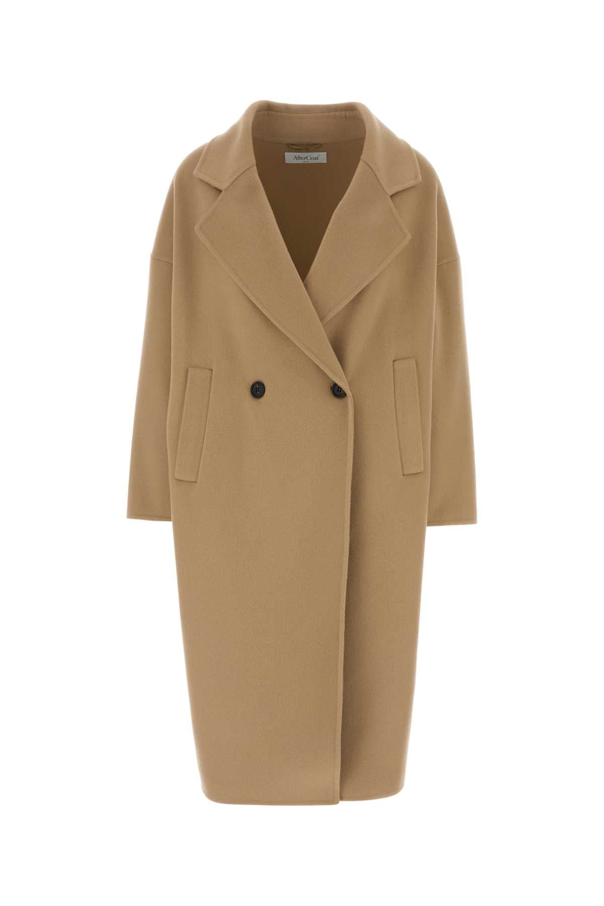 Wool-Blend Coat — Beige
