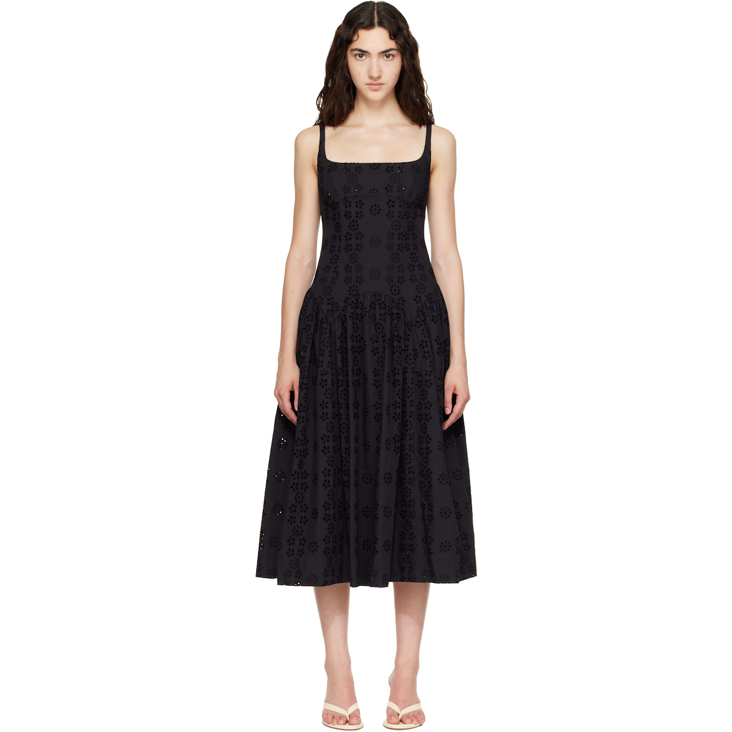 Black Cricket Midi Dress