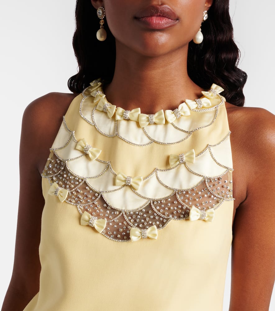Crepe Couture embellished minidress