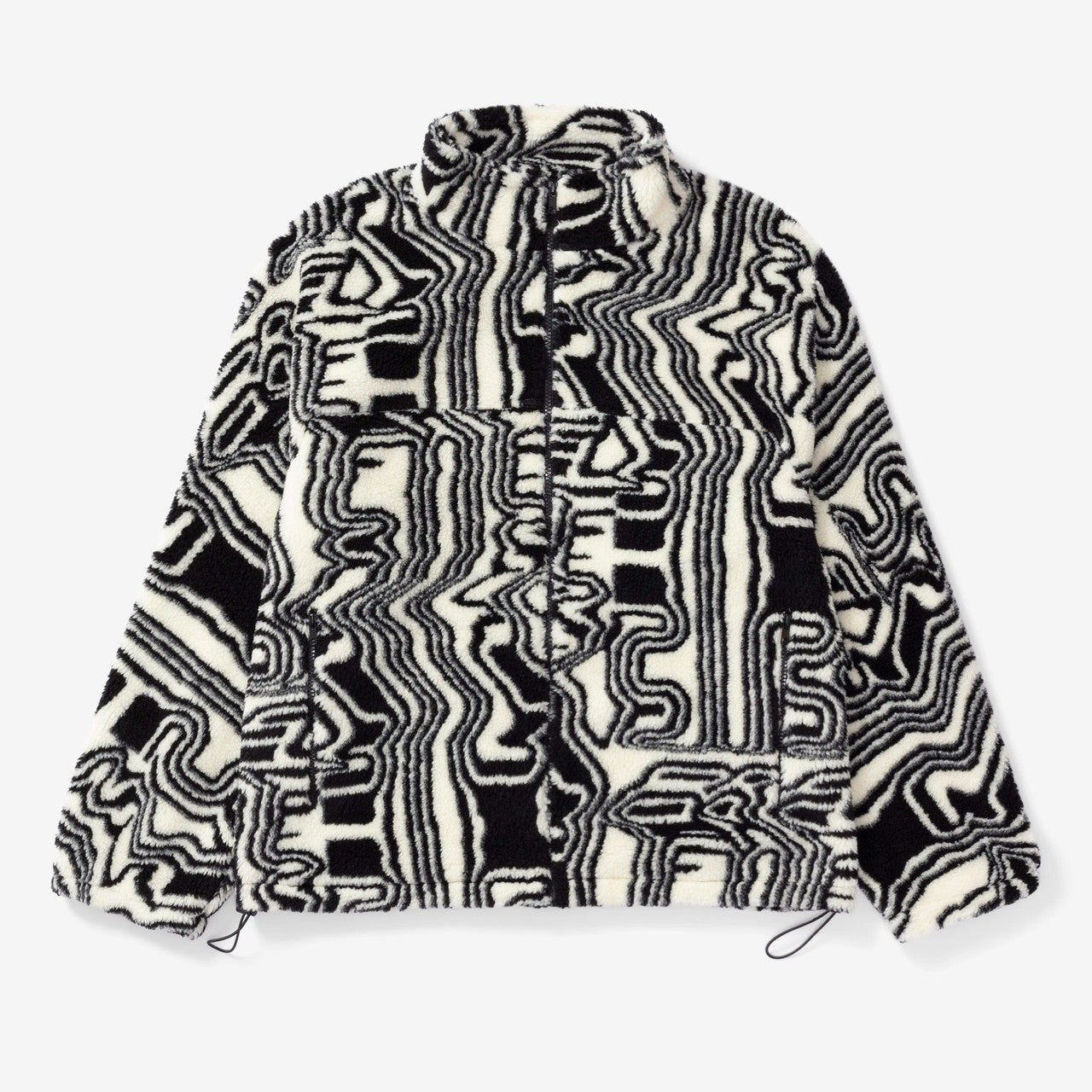 SNS Distorted Fleece Jacket - WHT/BLK - male