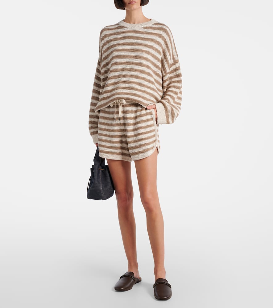 Brunello Cucinelli Striped cotton-blend sweater