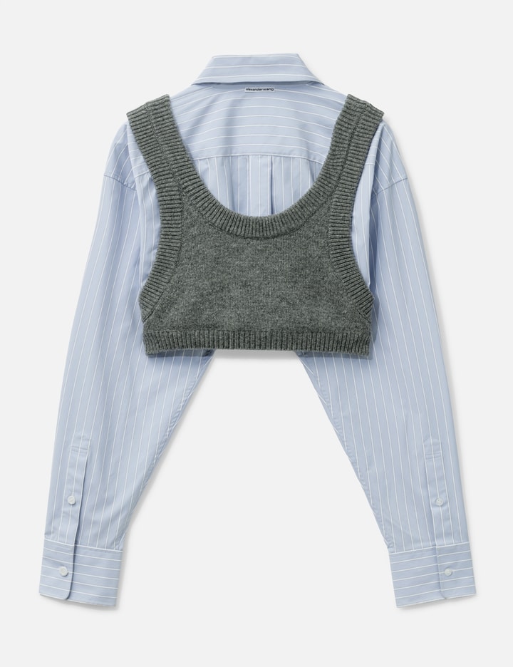 Cropped Bi-Layer Shirt
