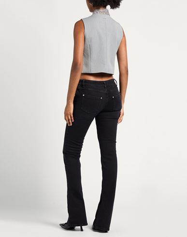 Woman Jeans Black Size 4 Cotton, Elastane