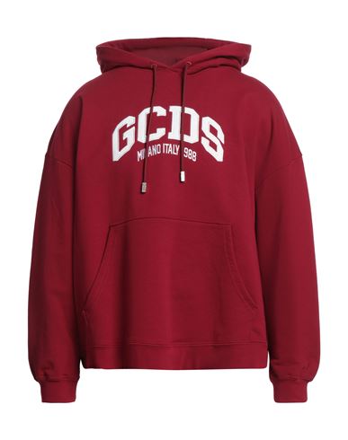 Gcds Man Sweatshirt Burgundy Size M Cotton