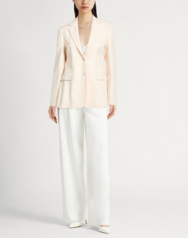 Woman Blazer Beige Size 10 Wool, Elastane, Polyamide
