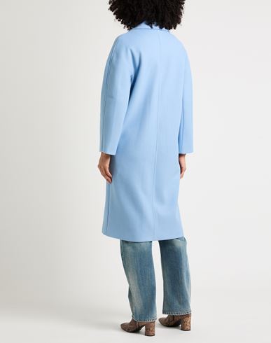 Le Volière Woman Coat Light blue Size S Polyester