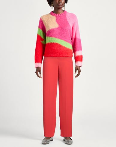 Woman Pants Tomato red Size 10 Polyester