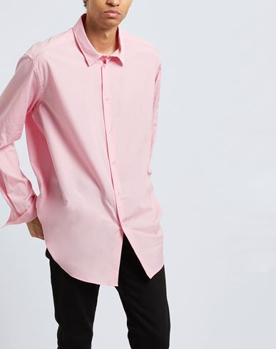 Cotton Oversize Shirt Man Shirt Pink Size L Cotton