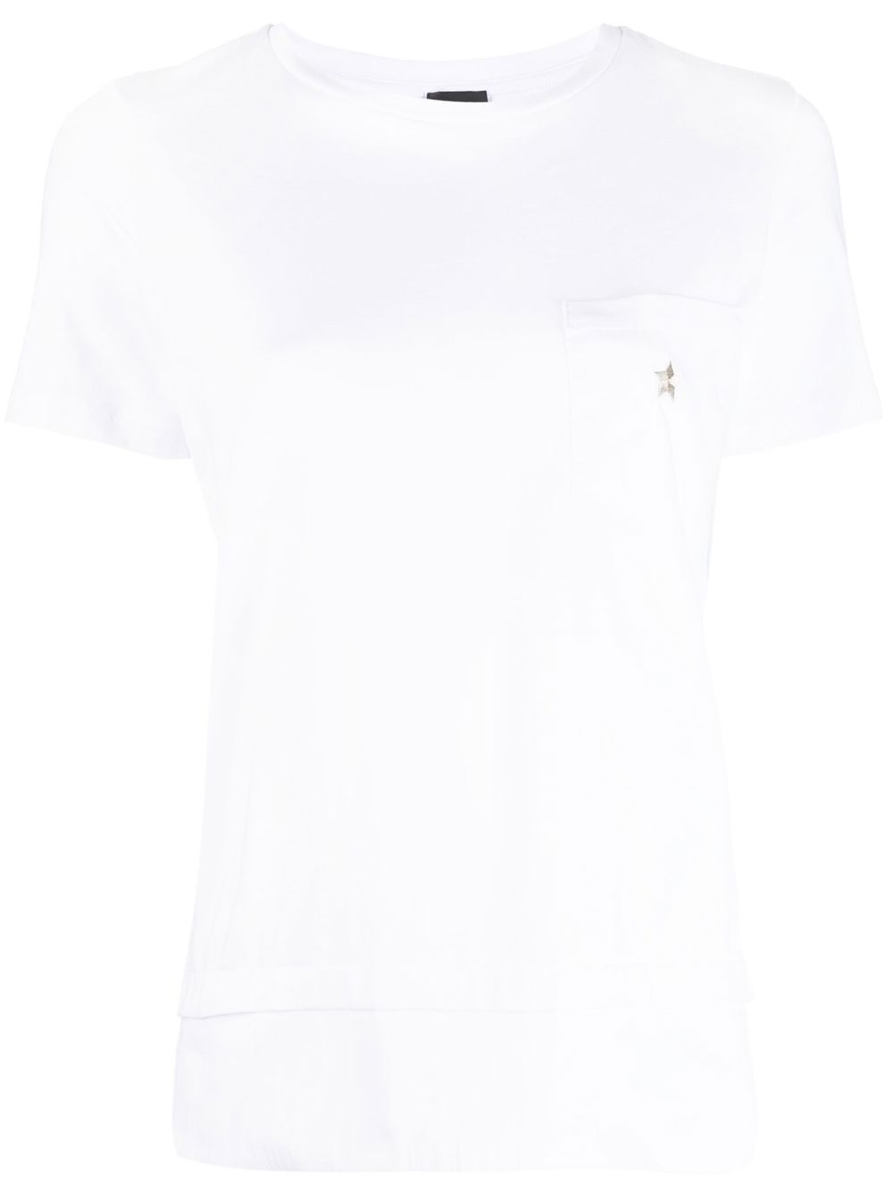 Logo-embroidery cotton T-shirt - White