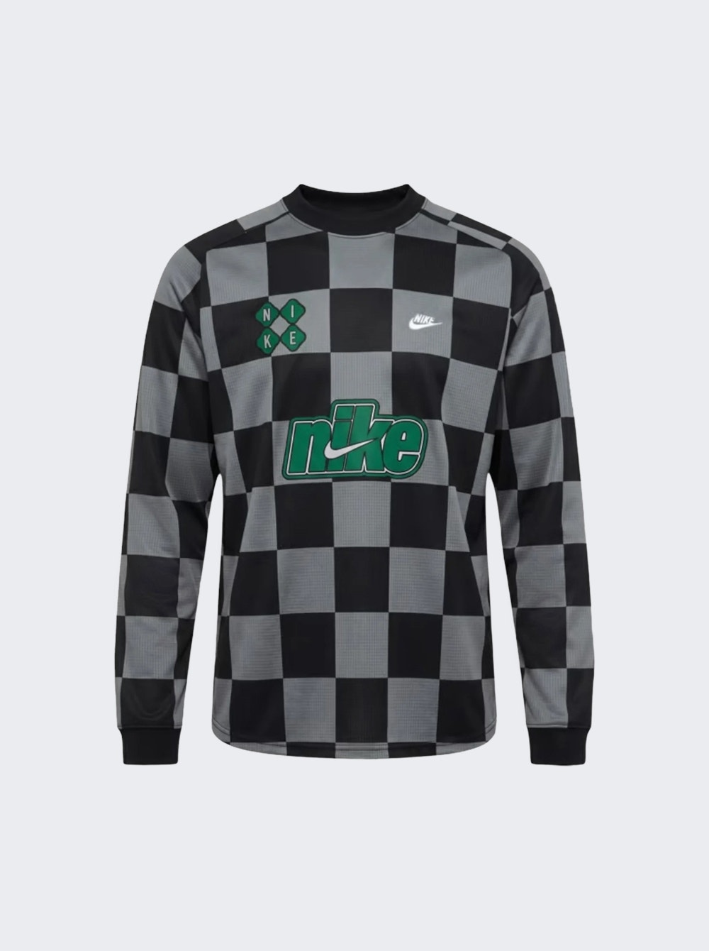 Sportswear Club Goalie Top Checkered Smoke Grey And Black