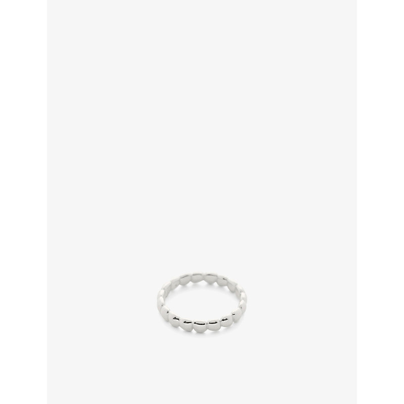 Womens Sterling Silver Nura Teardrop Recycled Sterling-silver Eternity Ring K