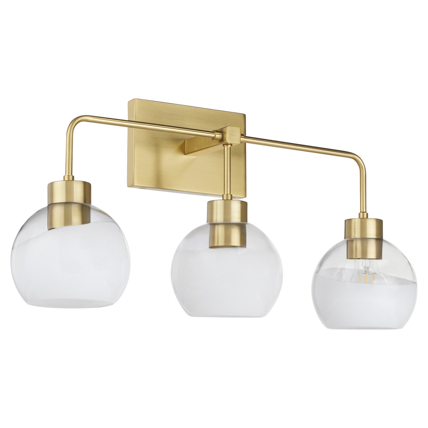 Aged Brass Bathroom Vanity Light from the Lacy Collection
