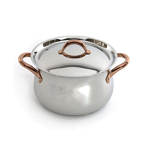 "Ouro Gold 10 Stainless Steel 9.5"" Covered Dutch Oven"