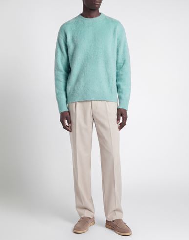 Man Sweater Turquoise Size 36 Cotton, Nylon, Elastane