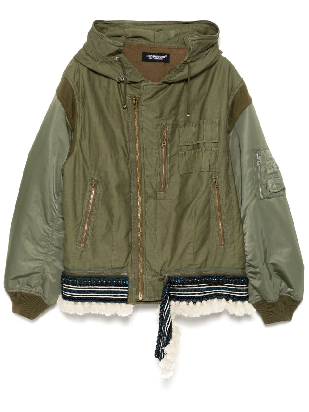 Bead embellishment jacket - Green