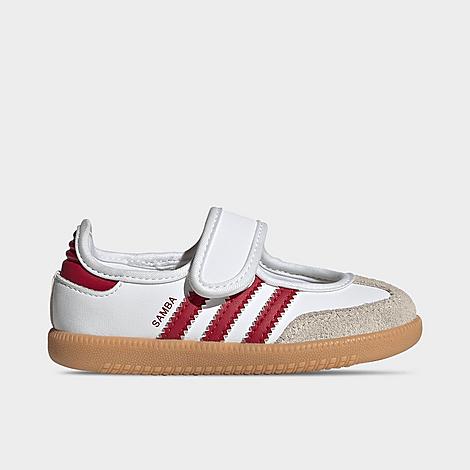 Girls' Toddler Originals Samba Jane Casual Shoes in Cloud White/Team Victory Red/Gum