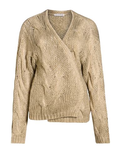 Woman Cardigan Khaki Size M Polyester, Wool, Acrylic