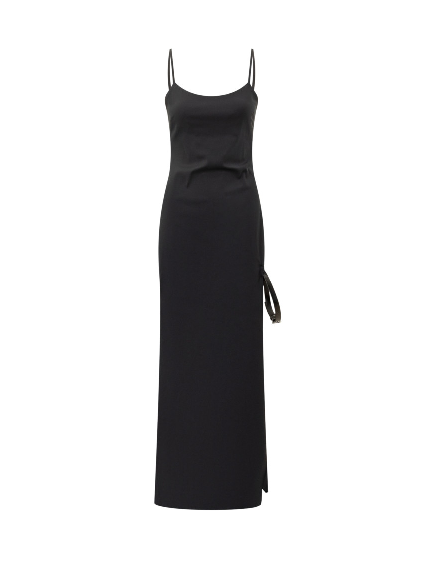 Black Long Dress With Thin Straps