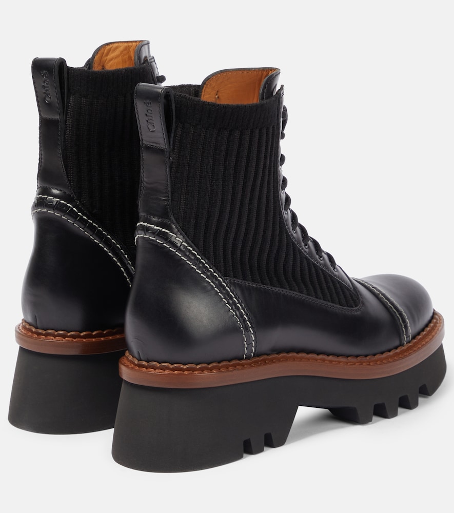Owena leather lace-up boots