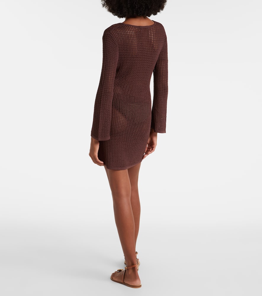 Ellis keyhole scalloped minidress