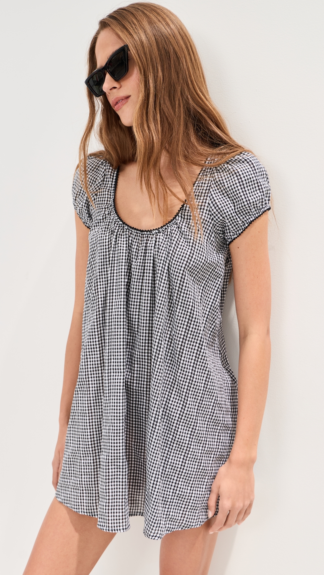 Babydoll Dress Black/White Gingham