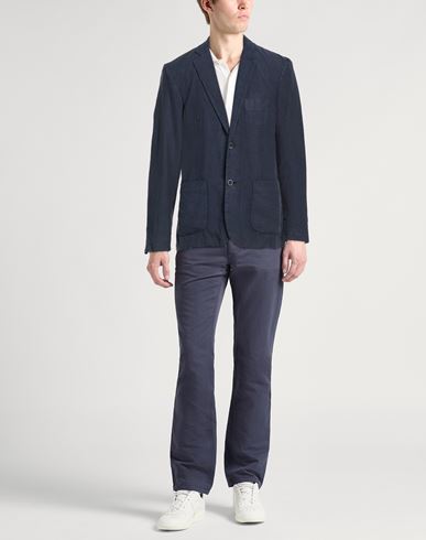Man Blazer Navy Size L Linen