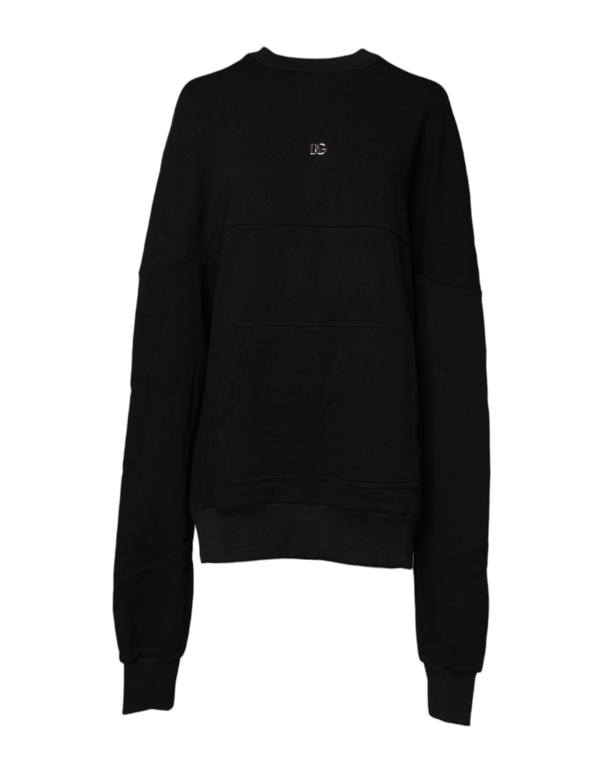 Logo-Embroidered Cotton Sweatshirt — Black